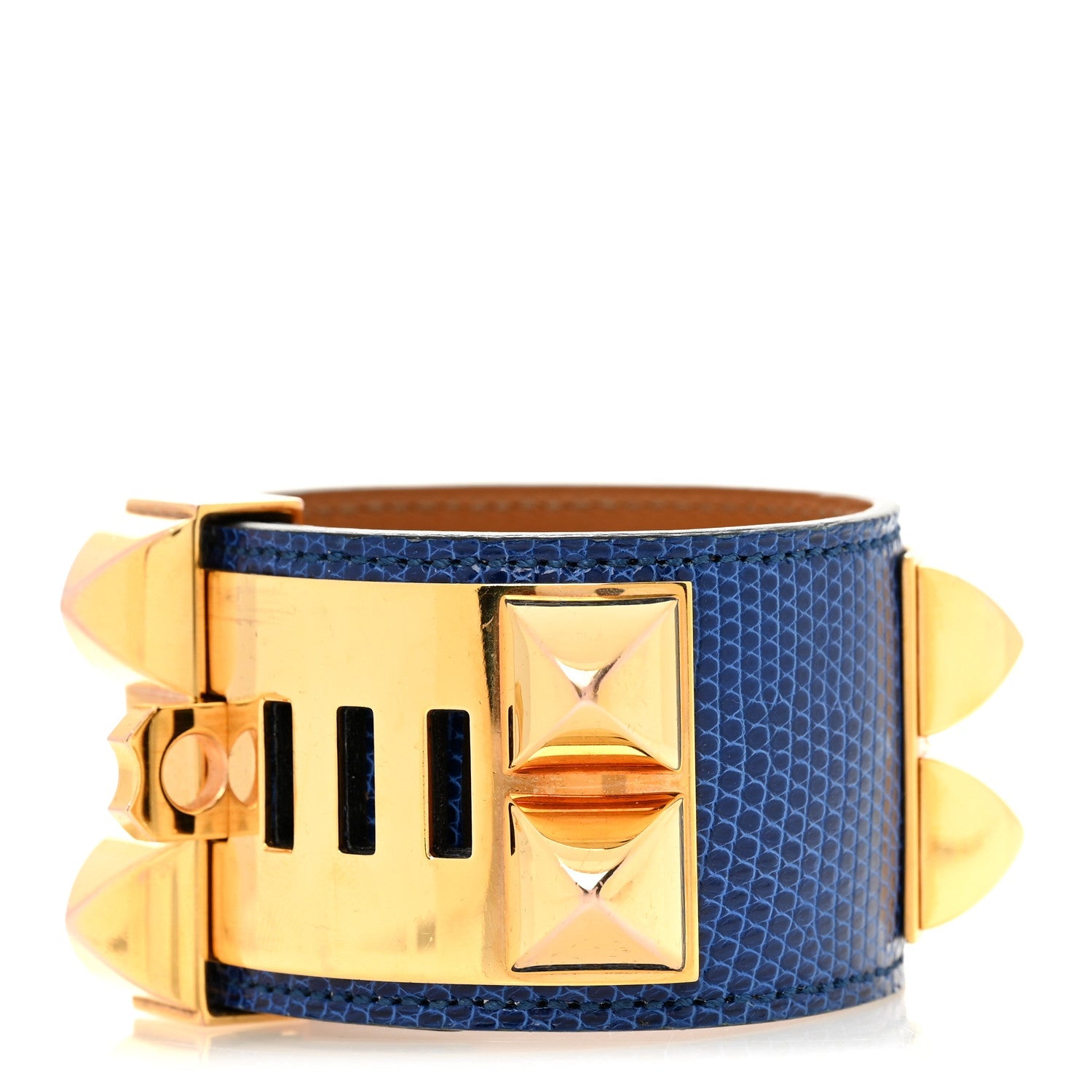 Lizard Collier De Chien CDC Bracelet T2 Bleu Saphir