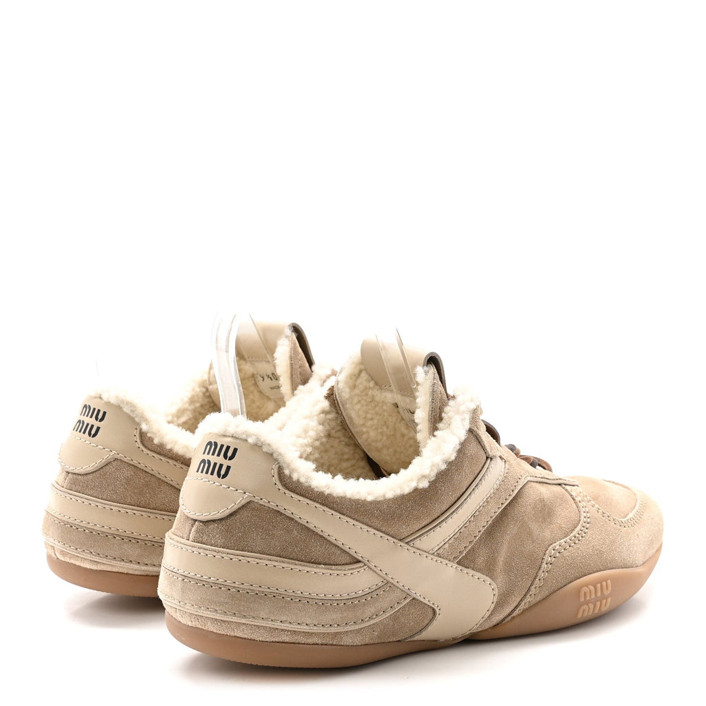 Suede Shearling Gymnasium Sneakers 39.5 Deserto