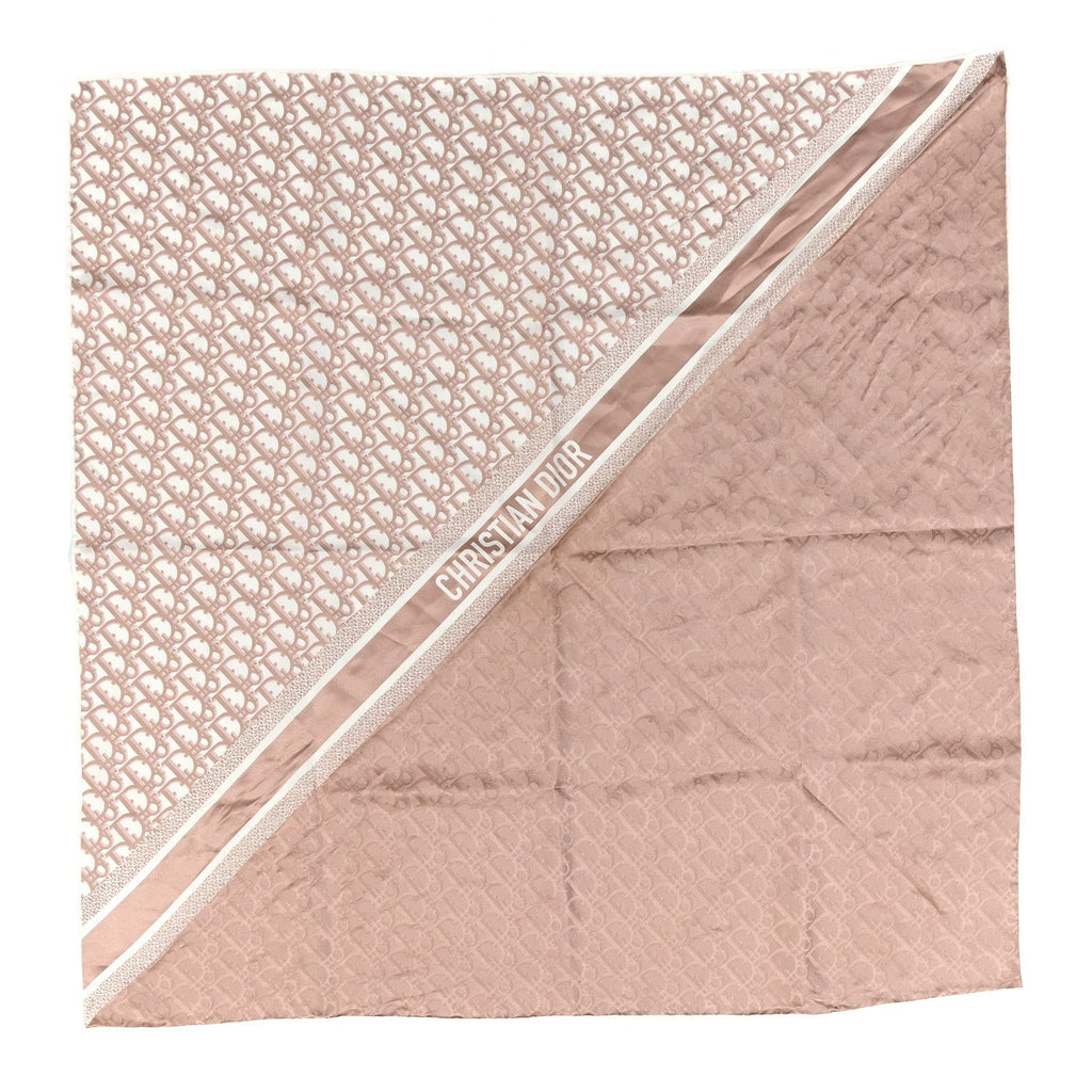 Silk Oblique Scarf Rose