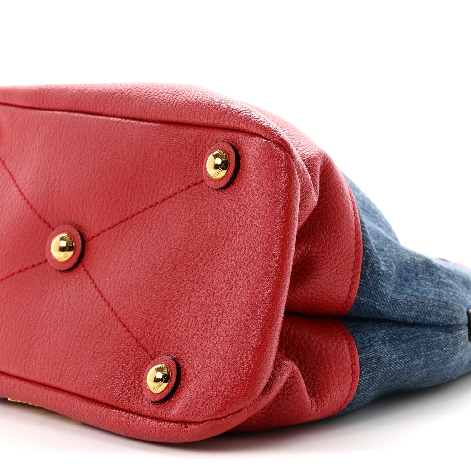 Denim Madras Hobo Bag Blue Fuoco