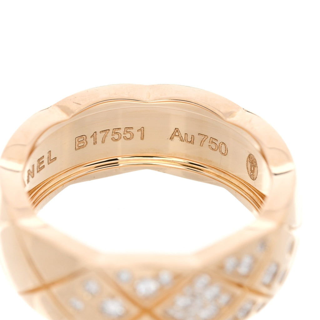 18K Yellow Gold Diamond Small Coco Crush Ring 48 4.5