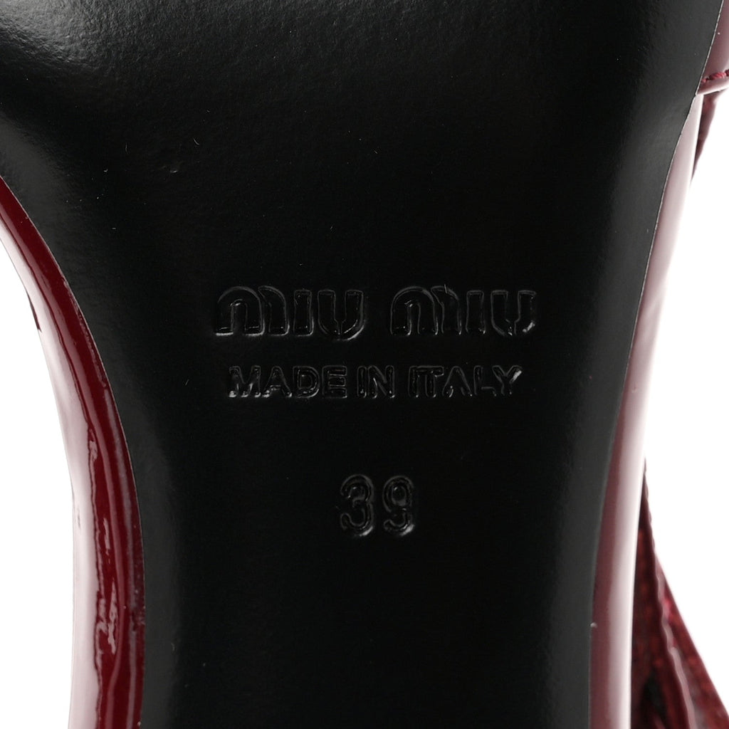 Vernice Buckle 55mm Slingback Pumps 39 Porpora