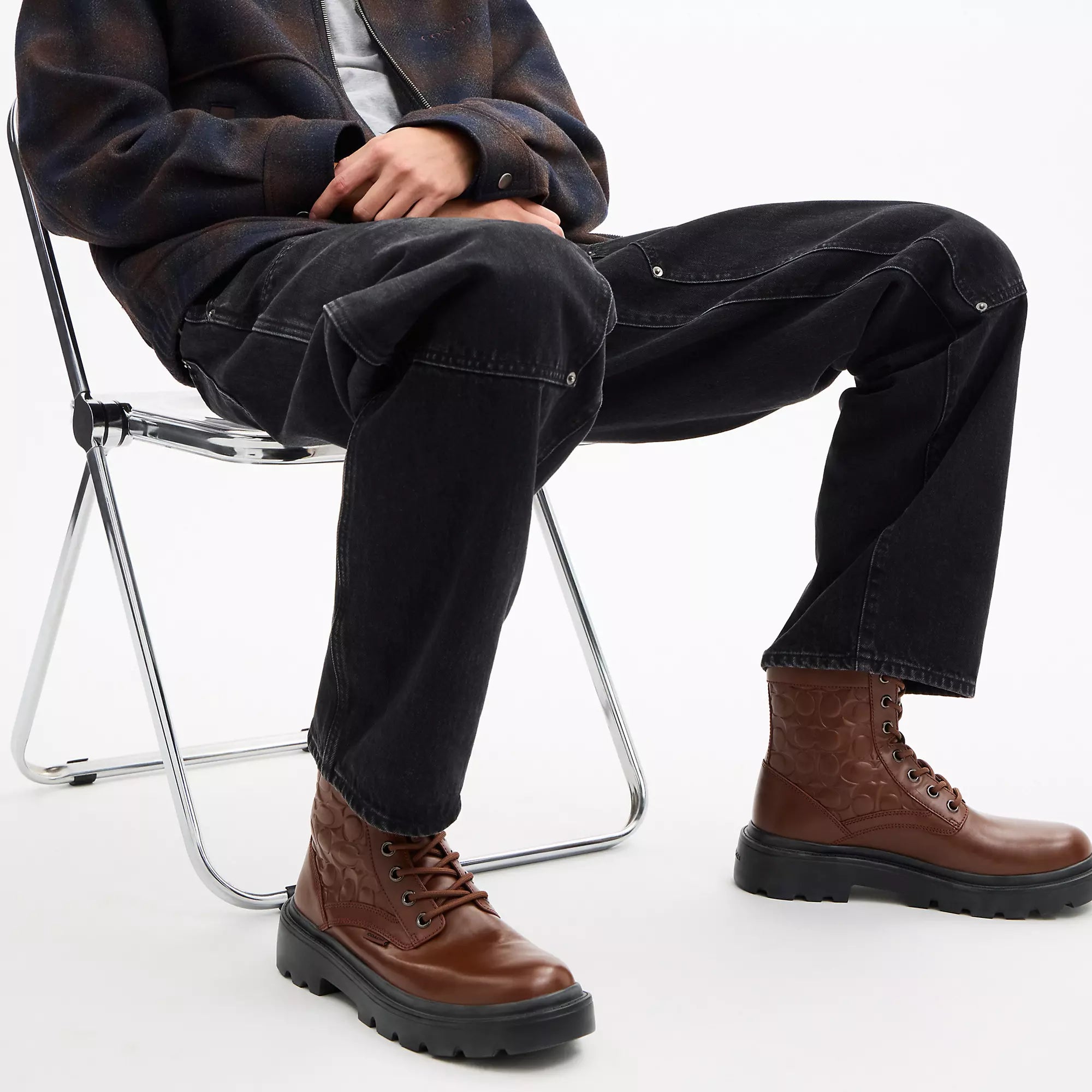 Coach Outlet Combat Boot In Signature Leather