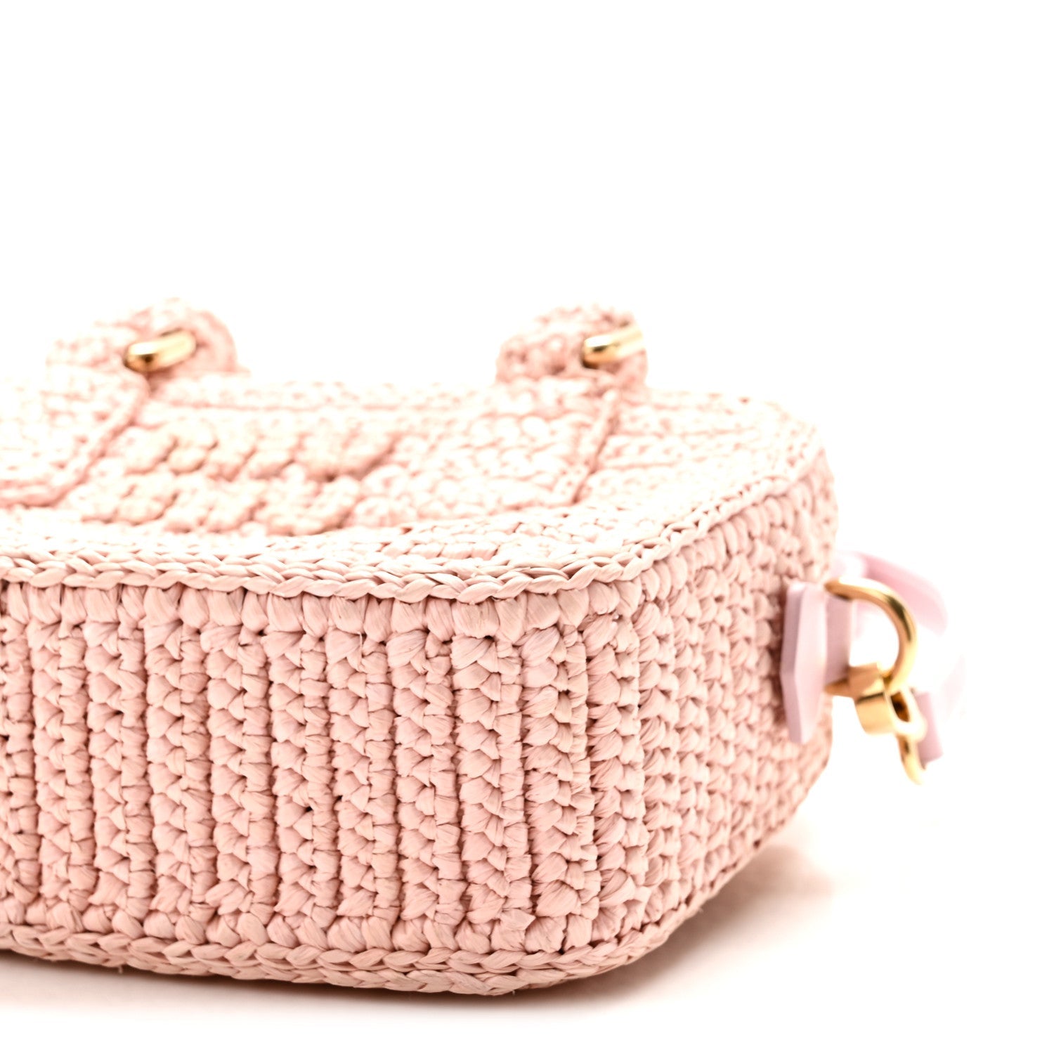 Crochet Calfskin S Narrow Arcadie Alabaster Pink