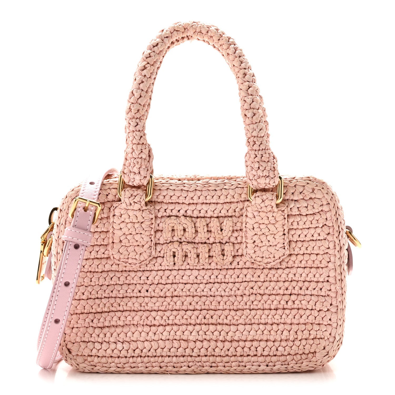 Crochet Calfskin S Narrow Arcadie Alabaster Pink