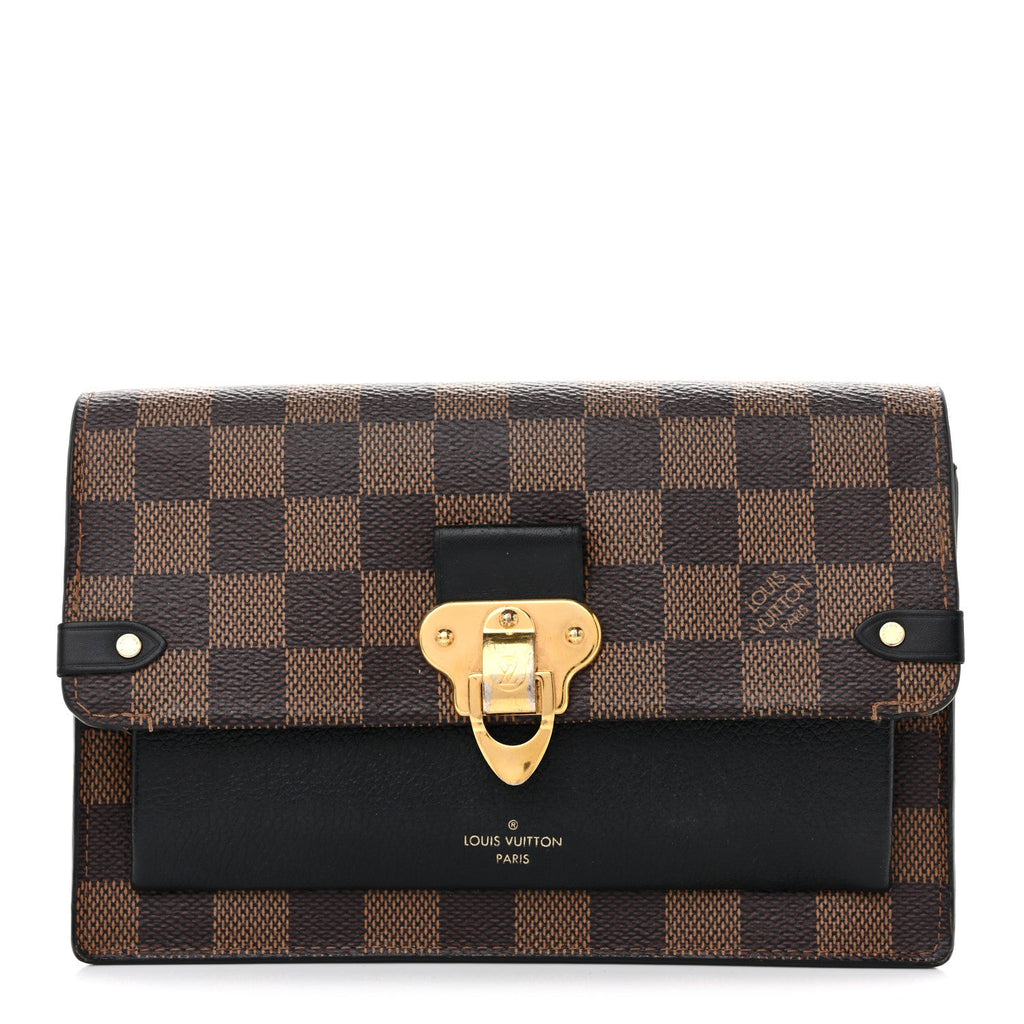 Damier Ebene Vavin Chain Wallet Black