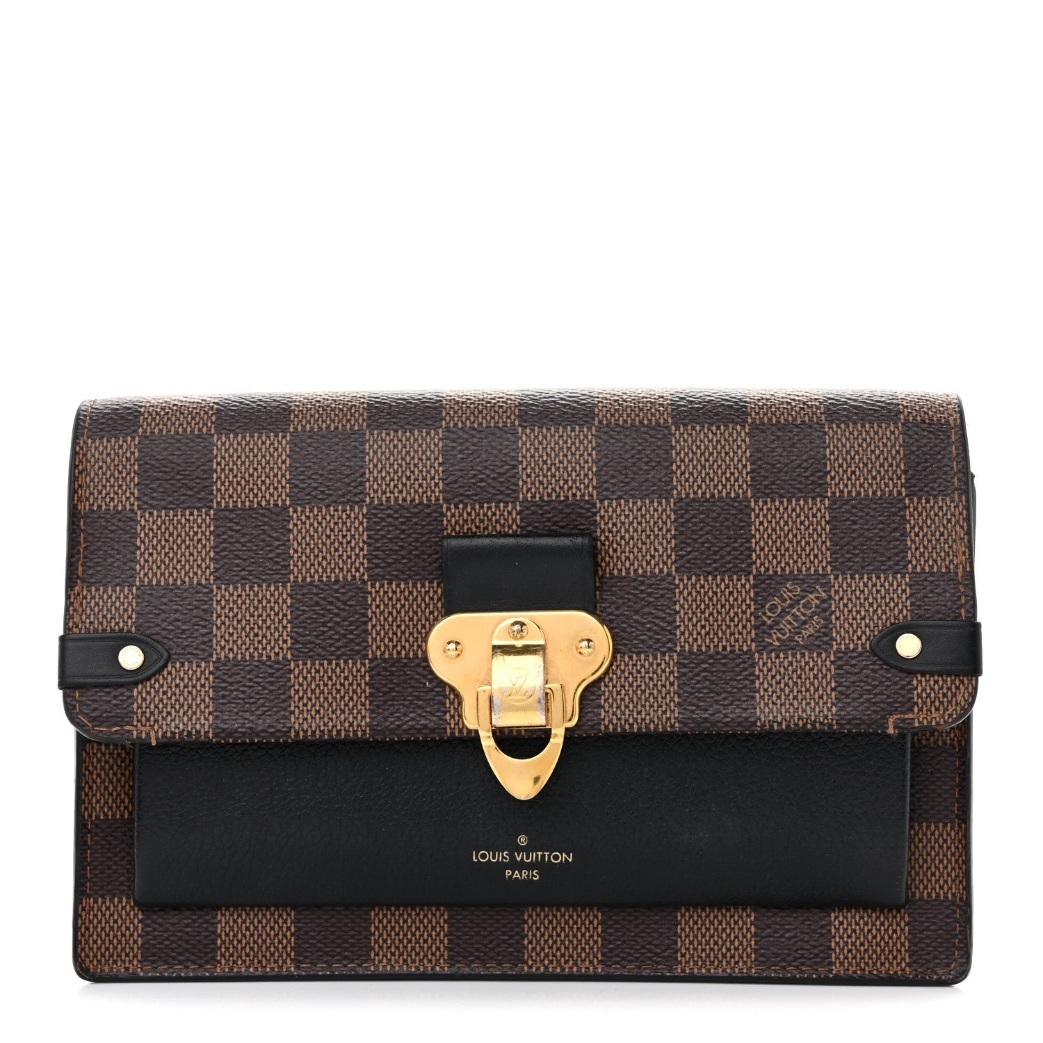 Damier Ebene Vavin Chain Wallet Black