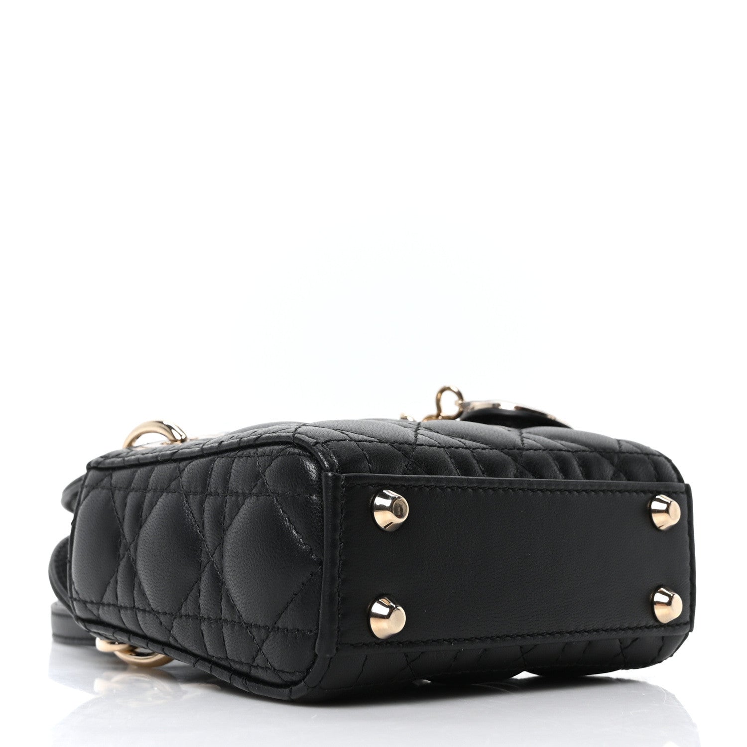 Lambskin Cannage Micro Lady Dior Black