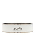 Enamel Printed Wide Caleche Bracelet  White