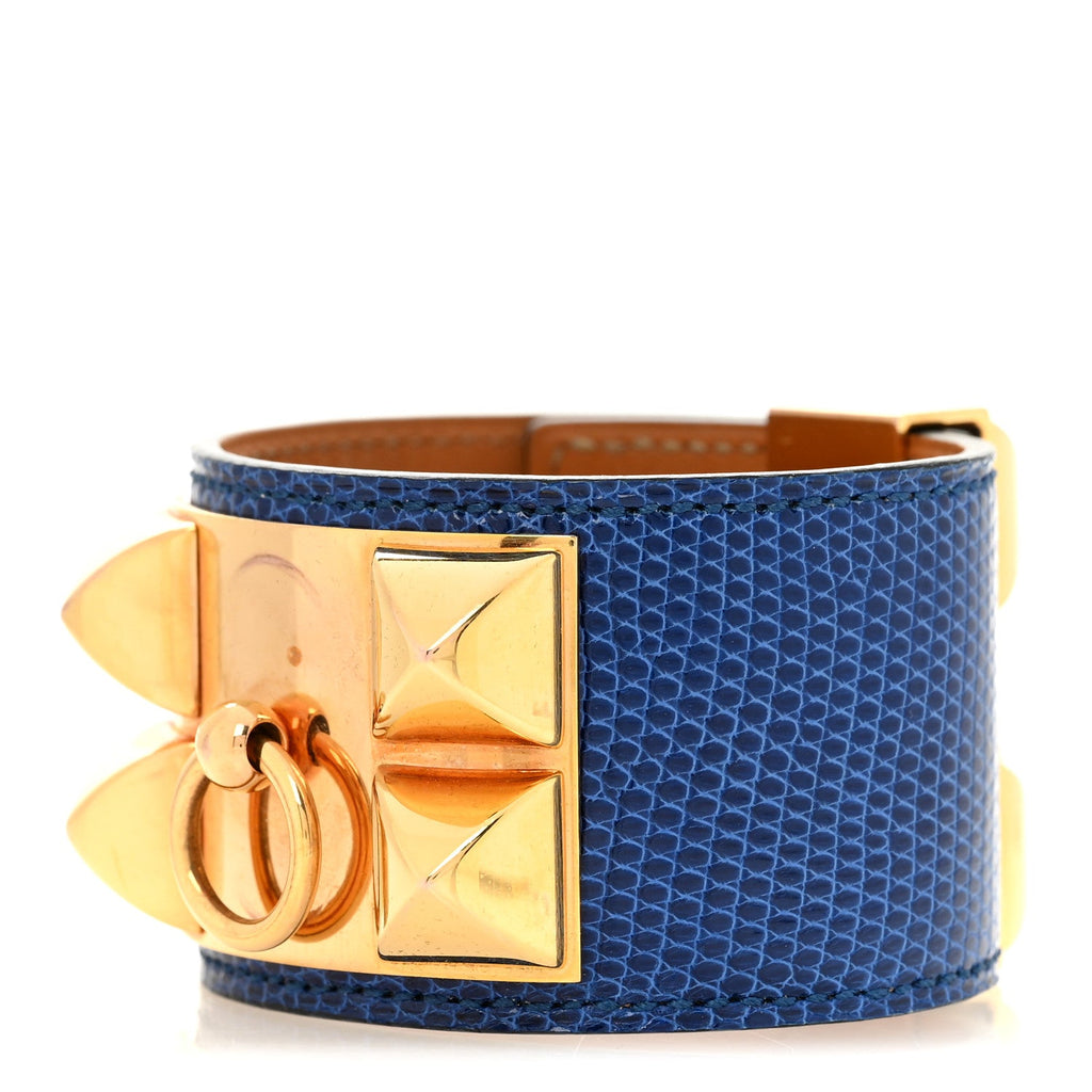 Lizard Collier De Chien CDC Bracelet T2 Bleu Saphir