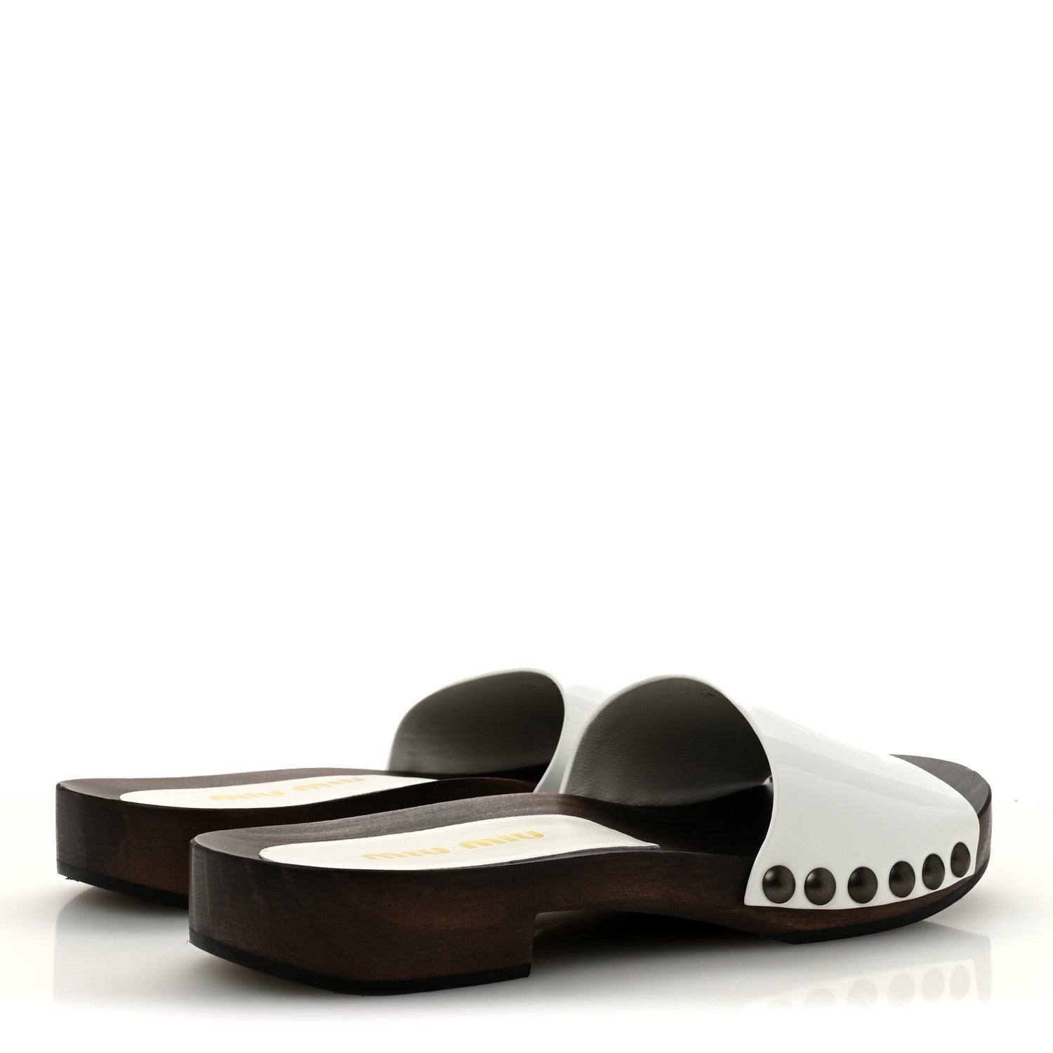 Vernice Logo Slide Clogs 36 White