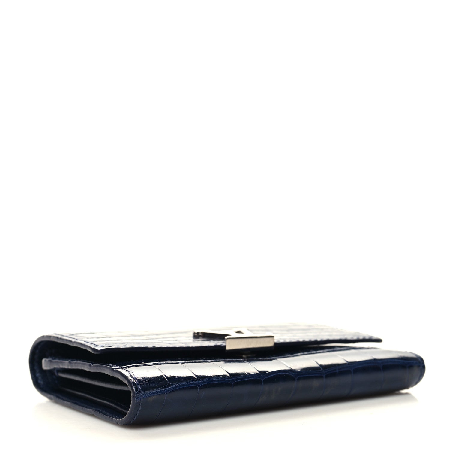 Crocodile Capucines Compact Wallet Saphir