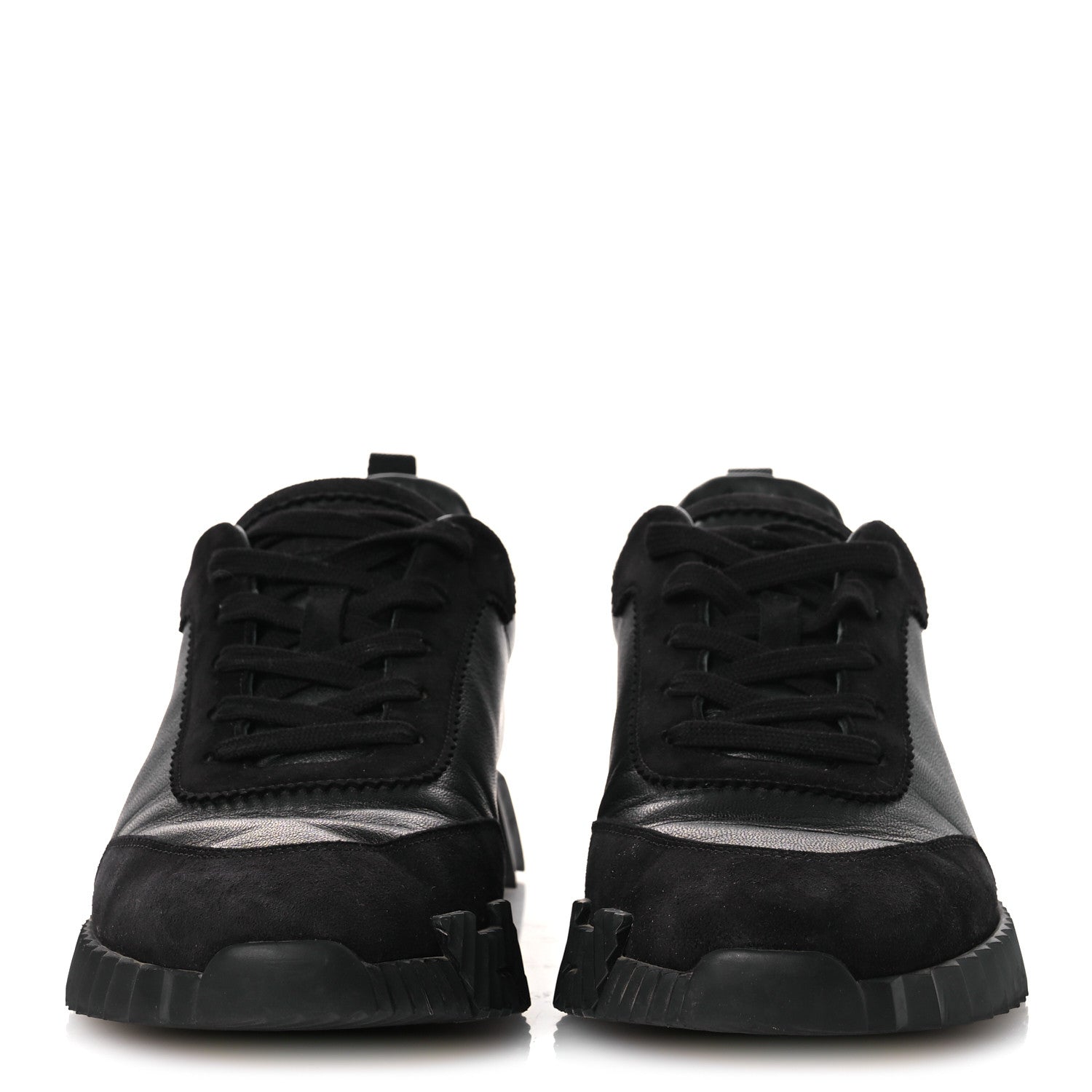 Goatskin Suede Goatskin Mens Bouncing Sneakers 43.5 Black