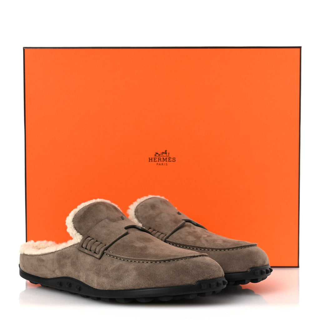 Suede Goatskin Shearling Go Mules 38 Brun Frume Ecru