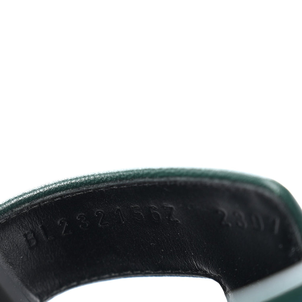 Velvet Nappa Oran Sandals 40 Vert Fonce