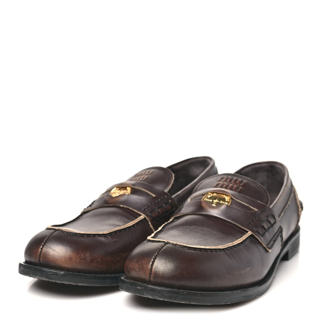 Spazzolato Penny Loafer 39 Ebony