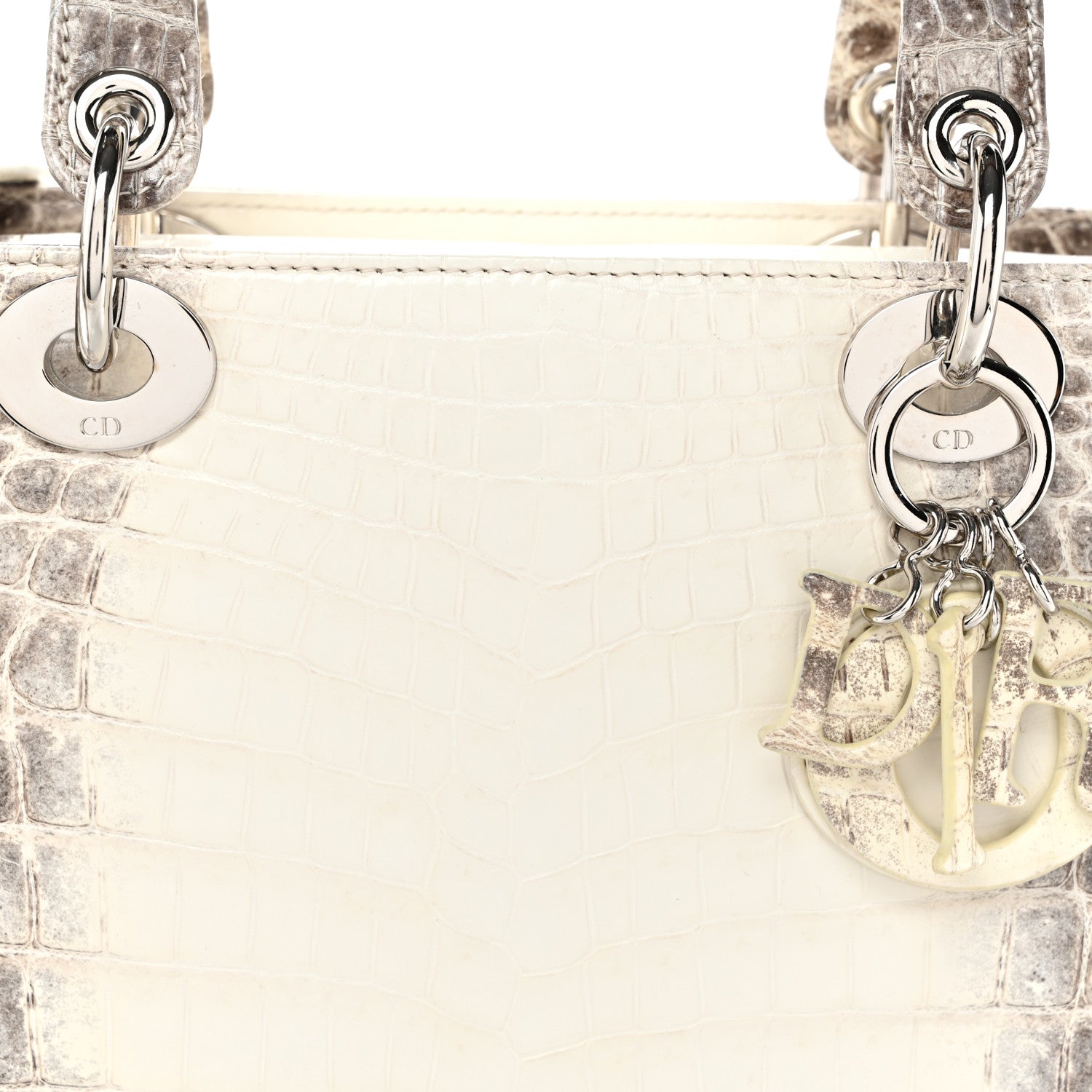 Niloticus Crocodile Himalaya Medium Lady Dior Latte