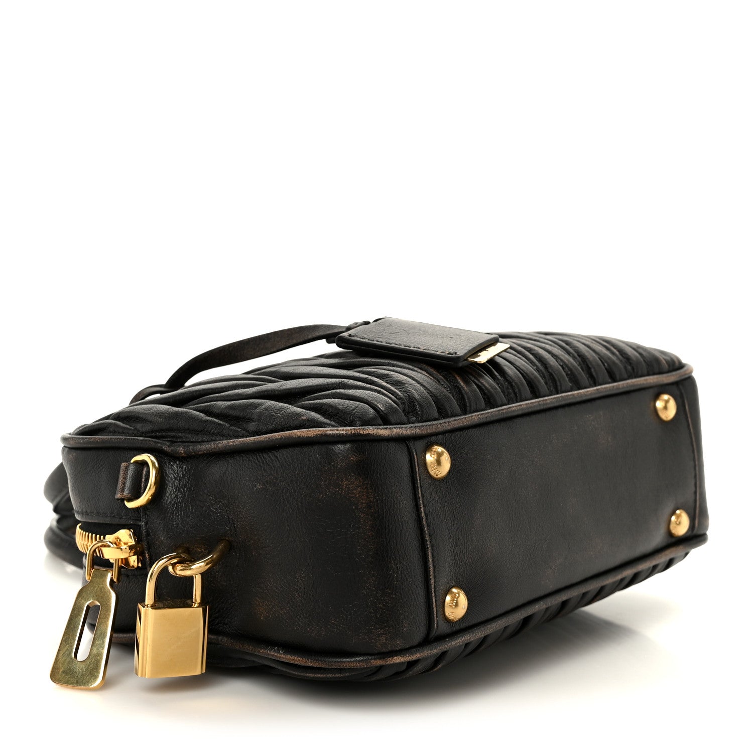 Nappa Matelasse Arcadie Top Handle Bag Sabbia Caffe
