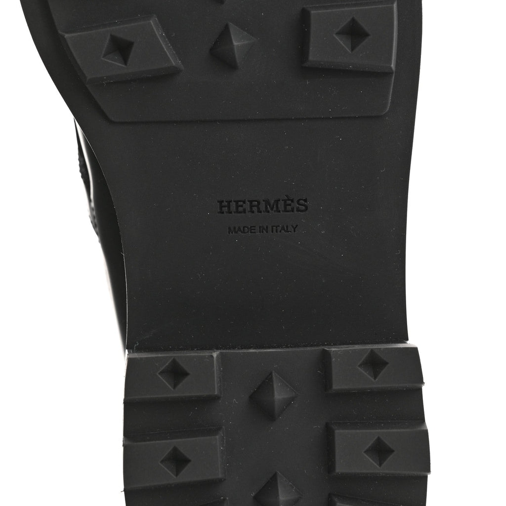 Glossed Calfskin Funk Ankle Boots 36 Black