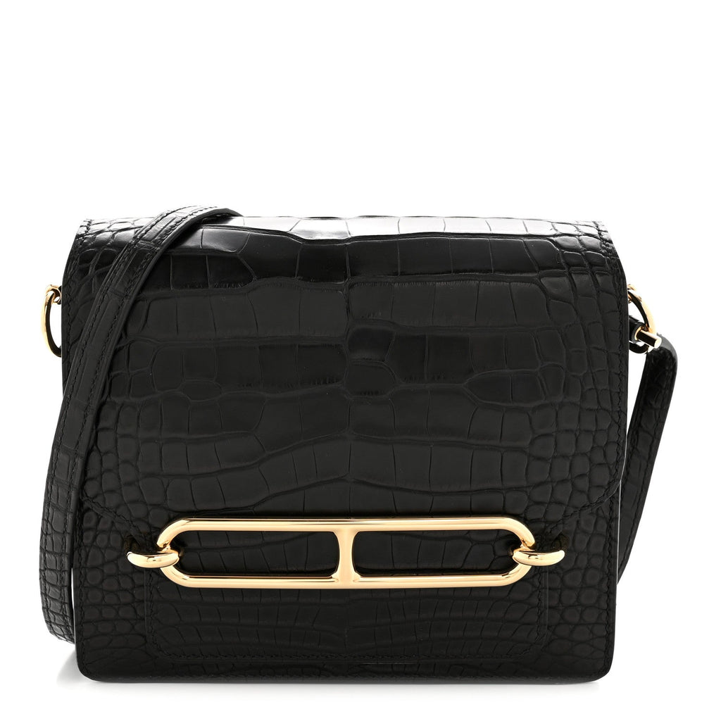 Matte Alligator Mini Sac Roulis Black