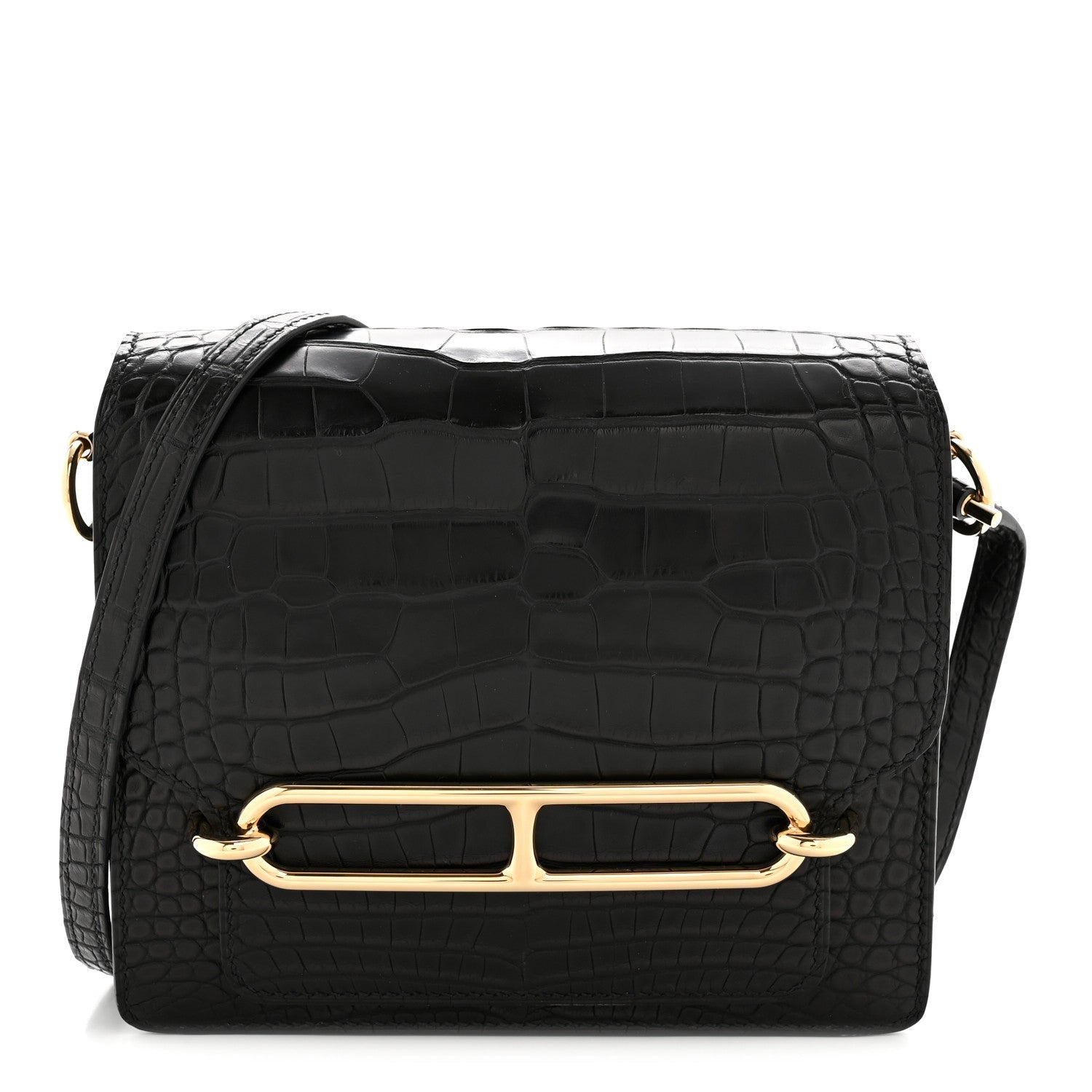 Matte Alligator Mini Sac Roulis Black