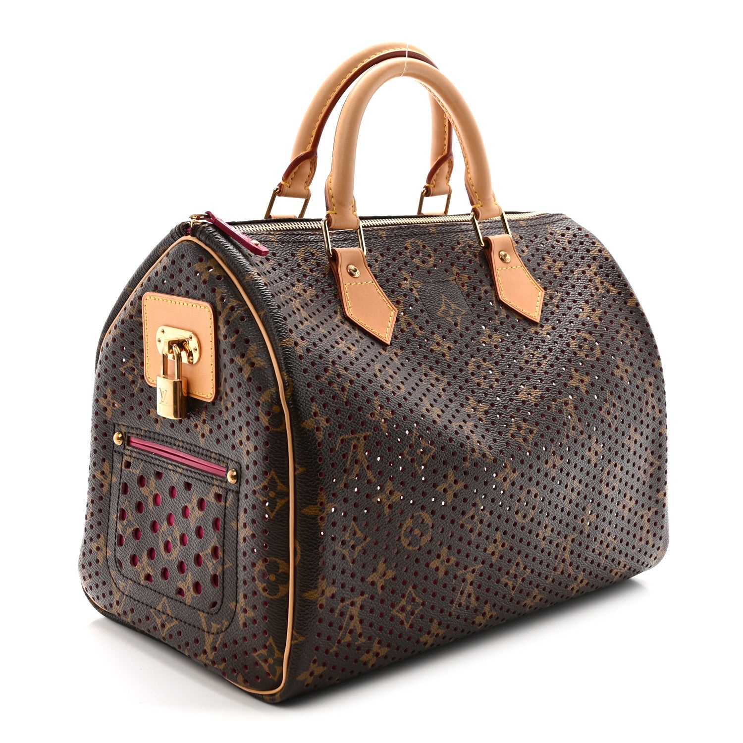 Monogram Perforated Speedy 30 Fuchsia