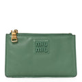 Soft Calf Softy Envelope Zip Card Holder Salvia
