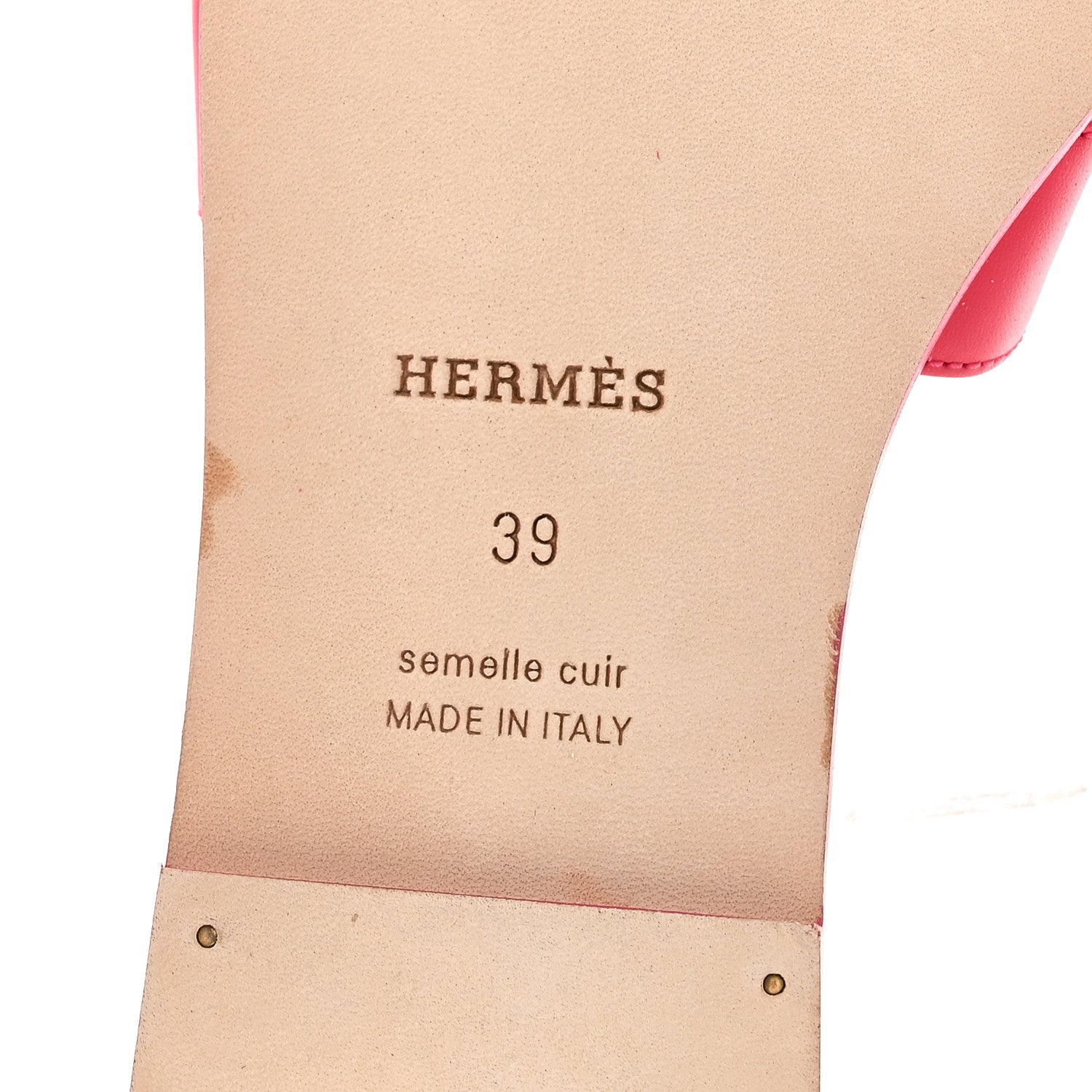 Calfskin Oran Sandals 39 Rose Mexico