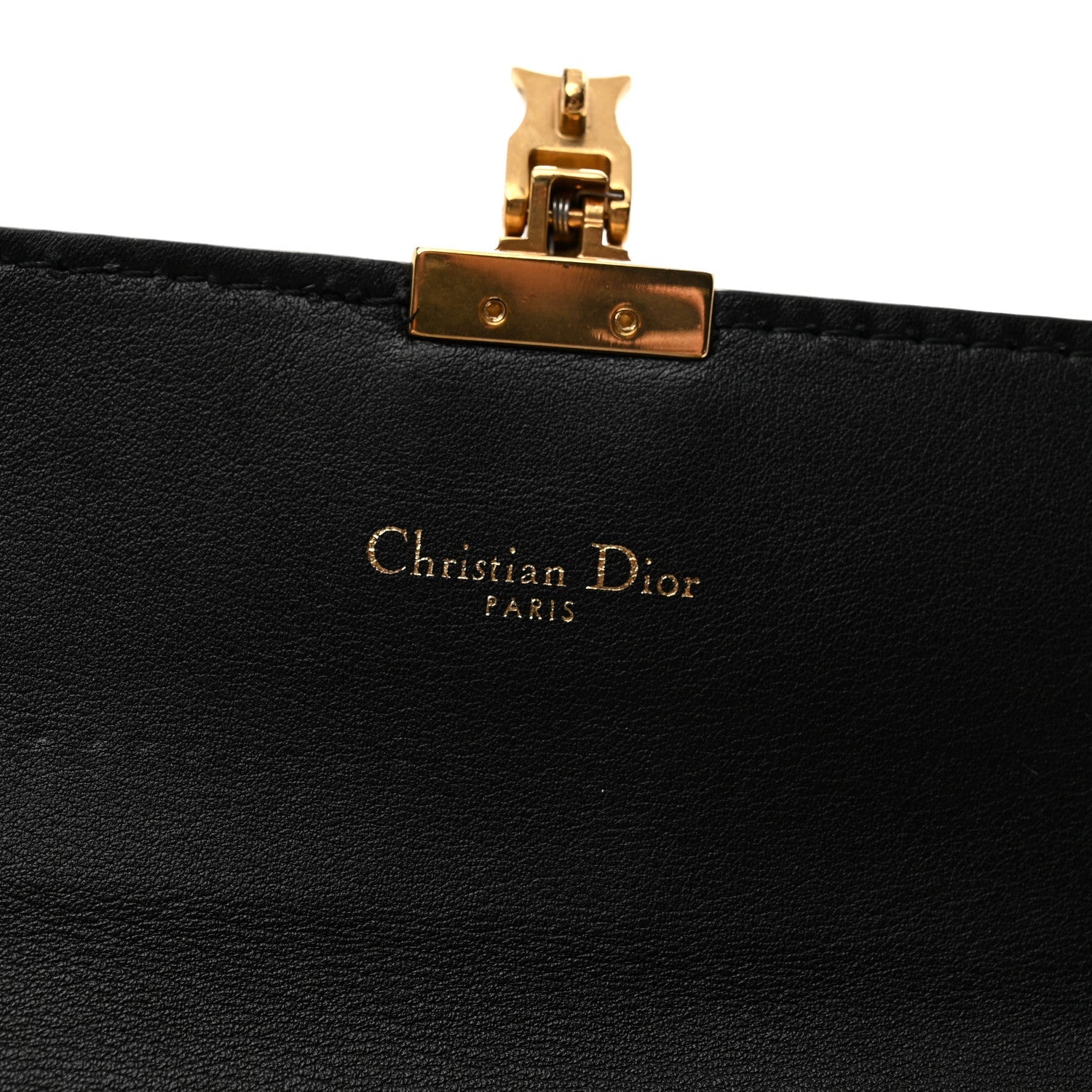 Calfskin Dioraddict Wristlet Clutch Black