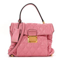 Nappa Padded Top Handle Bag Geranio
