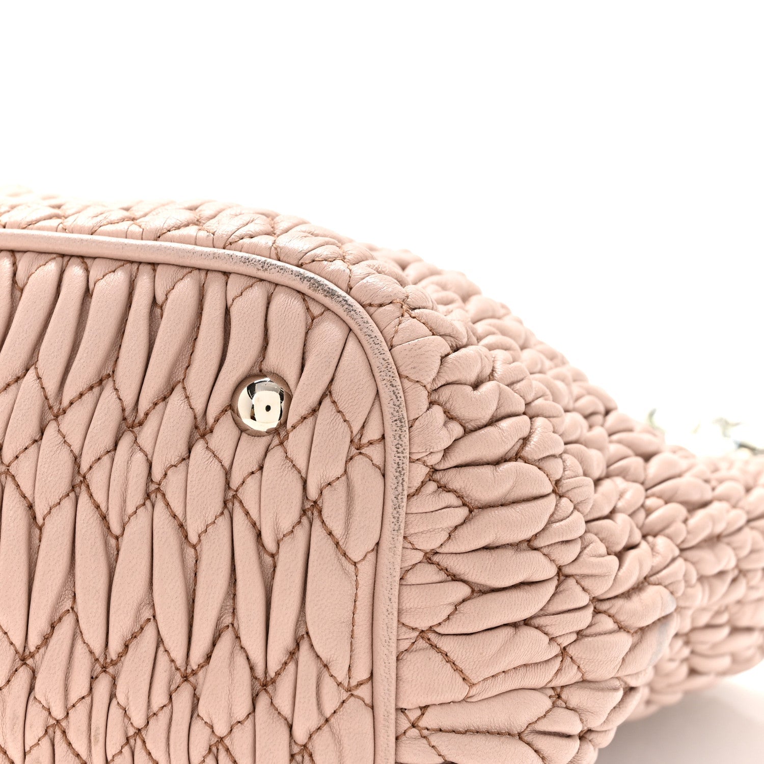Nappa Matelasse Swarovski Crystal Tote Cammeo