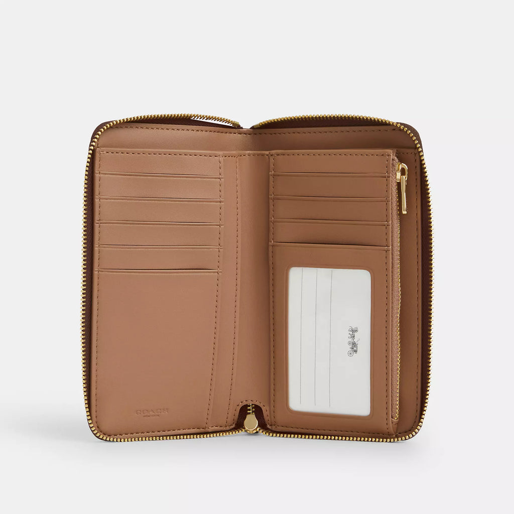 Coach Outlet Medium Id Zip Wallet In Signature Canvas