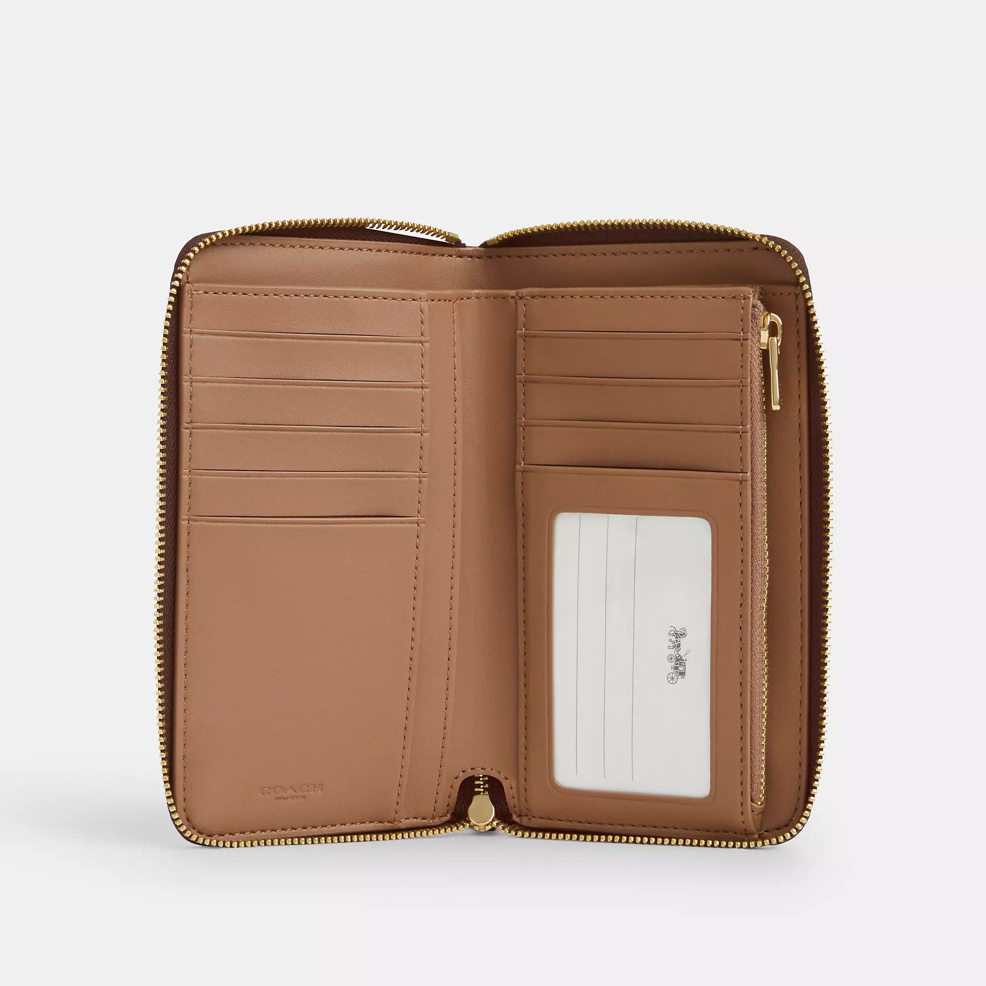Coach Outlet Medium Id Zip Wallet In Signature Canvas