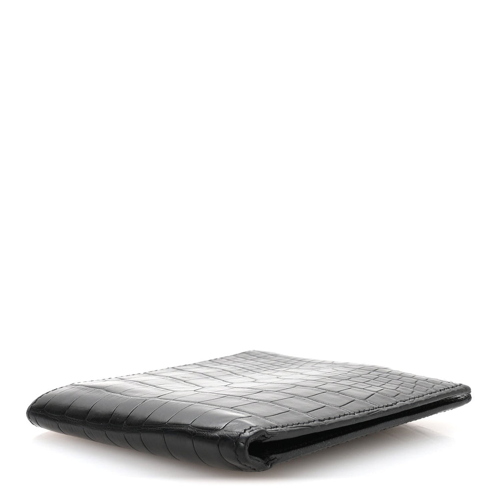 Matte Alligator MC2 Copernic Compact Wallet Black