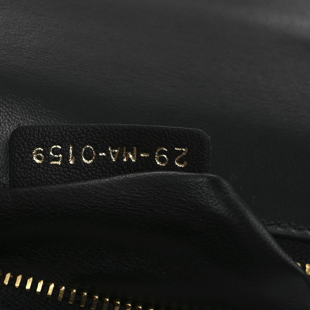 Box Calfskin 30 Montaigne Flap Bag Black