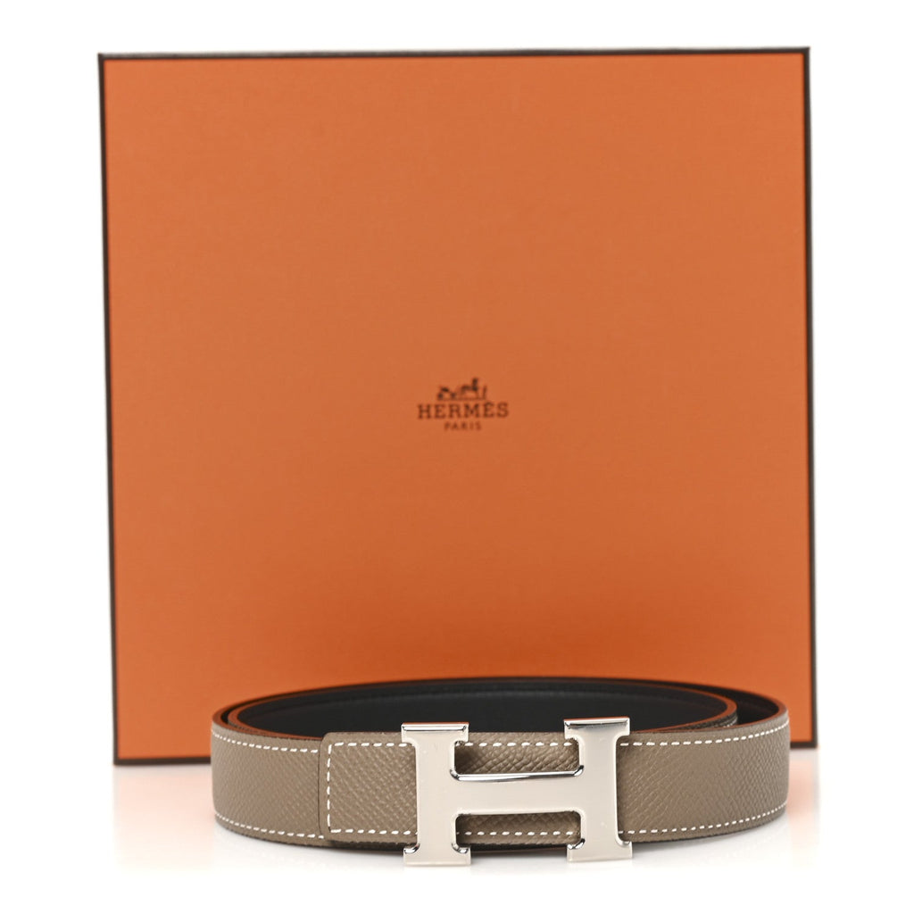 Swift Epsom 24mm Mini Constance H Belt 75 30 Black Etoupe