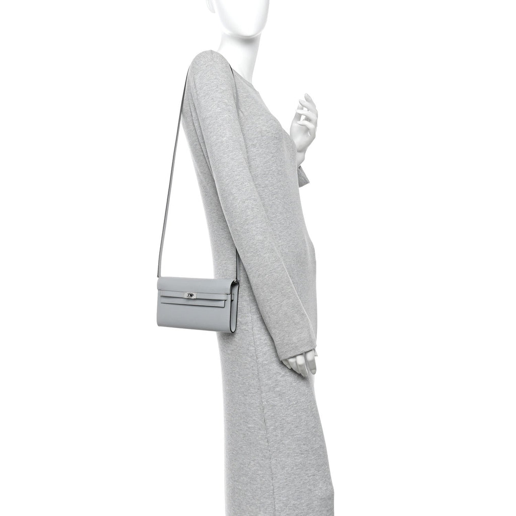 Epsom Kelly Wallet To Go Gris Pantin