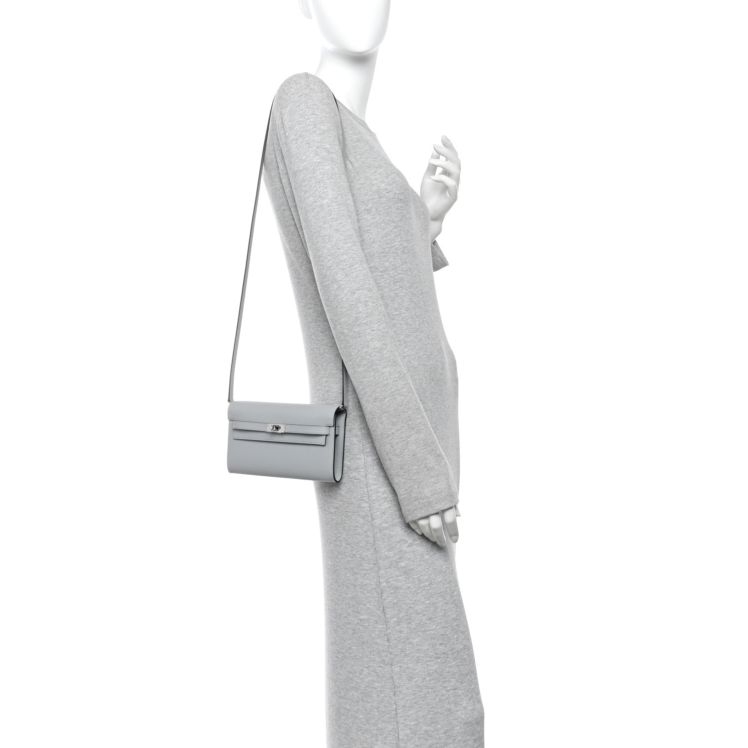 Epsom Kelly Wallet To Go Gris Pantin