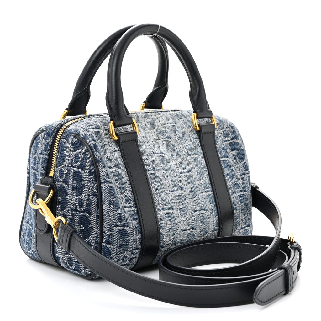 Denim Oblique Groove 20 Bag Blue