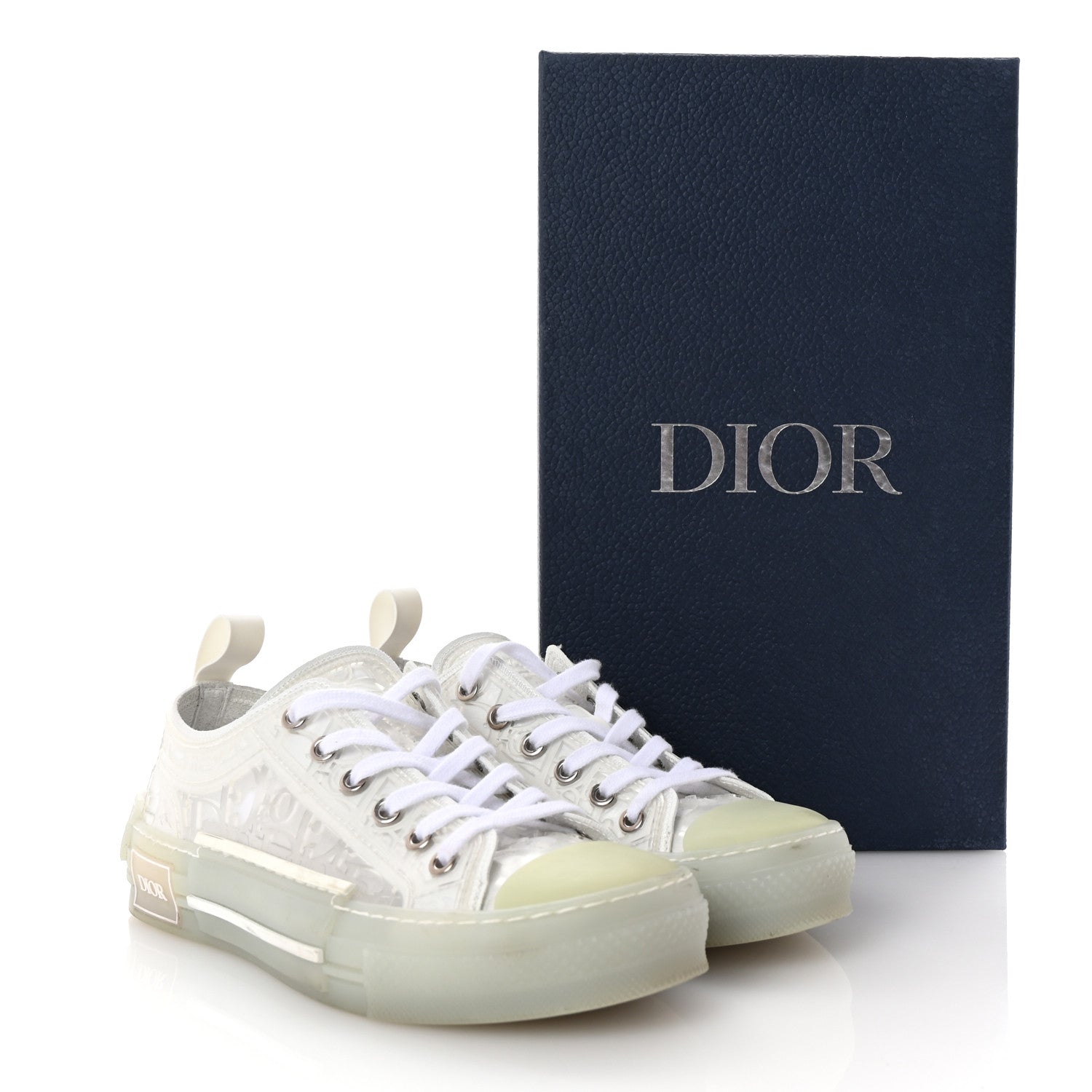 PVC Oblique Embossed Womens B23 Low Top Sneakers 37 White