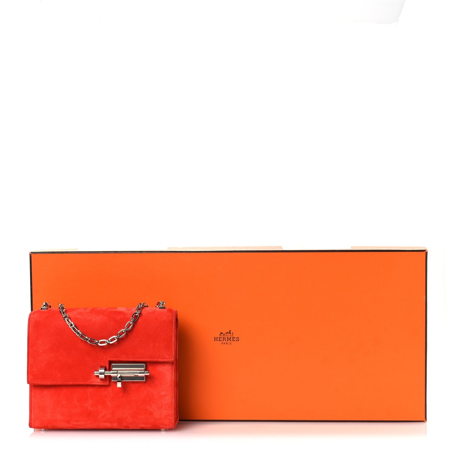 Veau Doblis Mini Verrou Chaine Bag Capucine