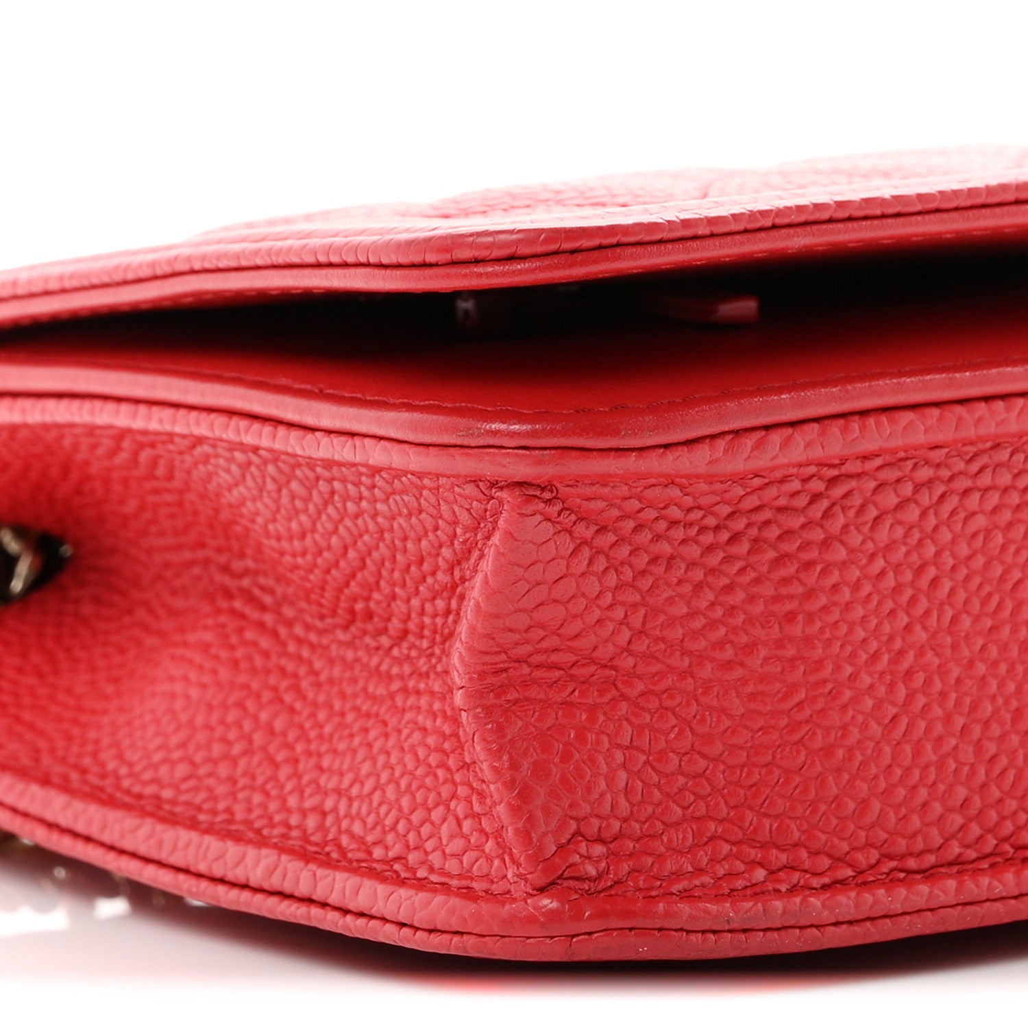 Caviar Quilted Boy Wallet On Chain WOC Red