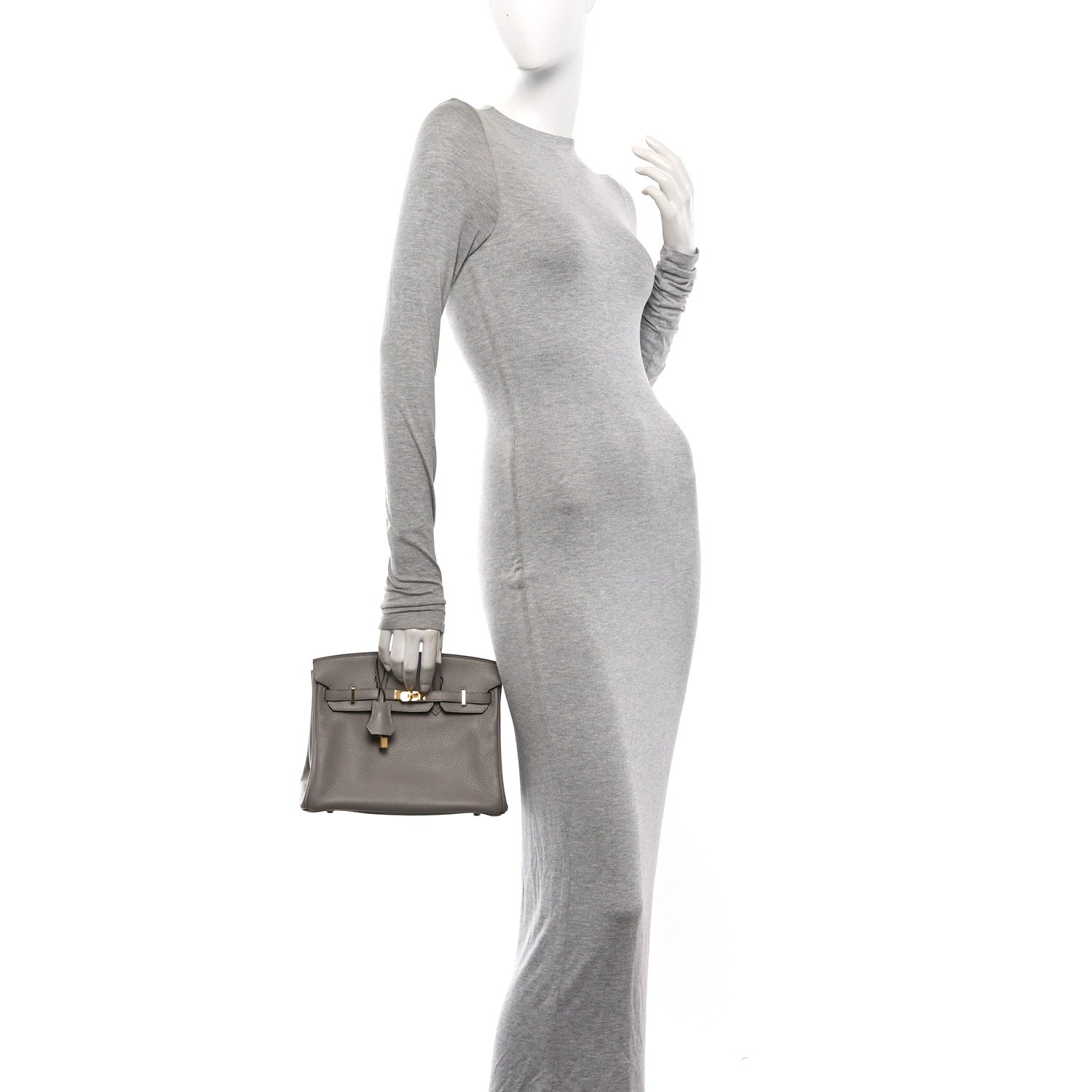 Taurillon Novillo Birkin 25 Gris Asphalte