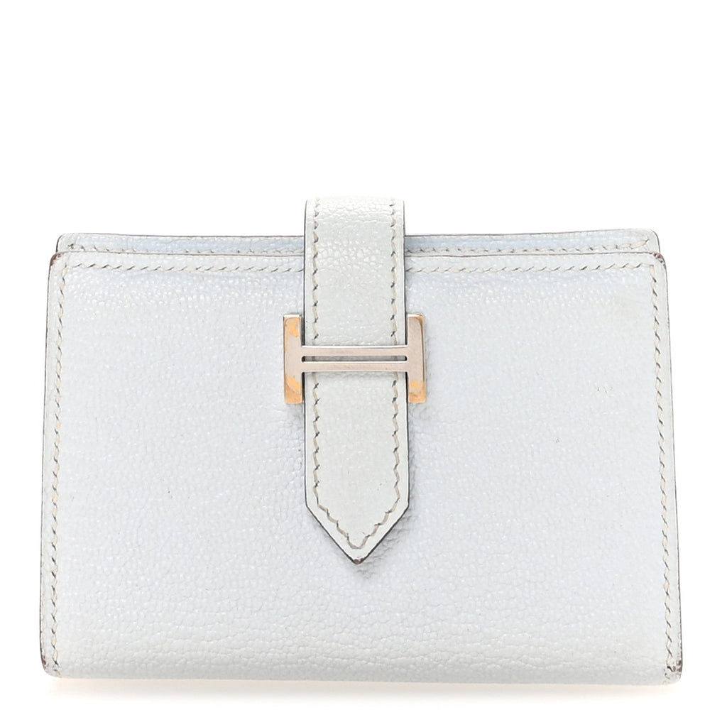 Chevre Mysore Mini Bearn Wallet Bleu Brume