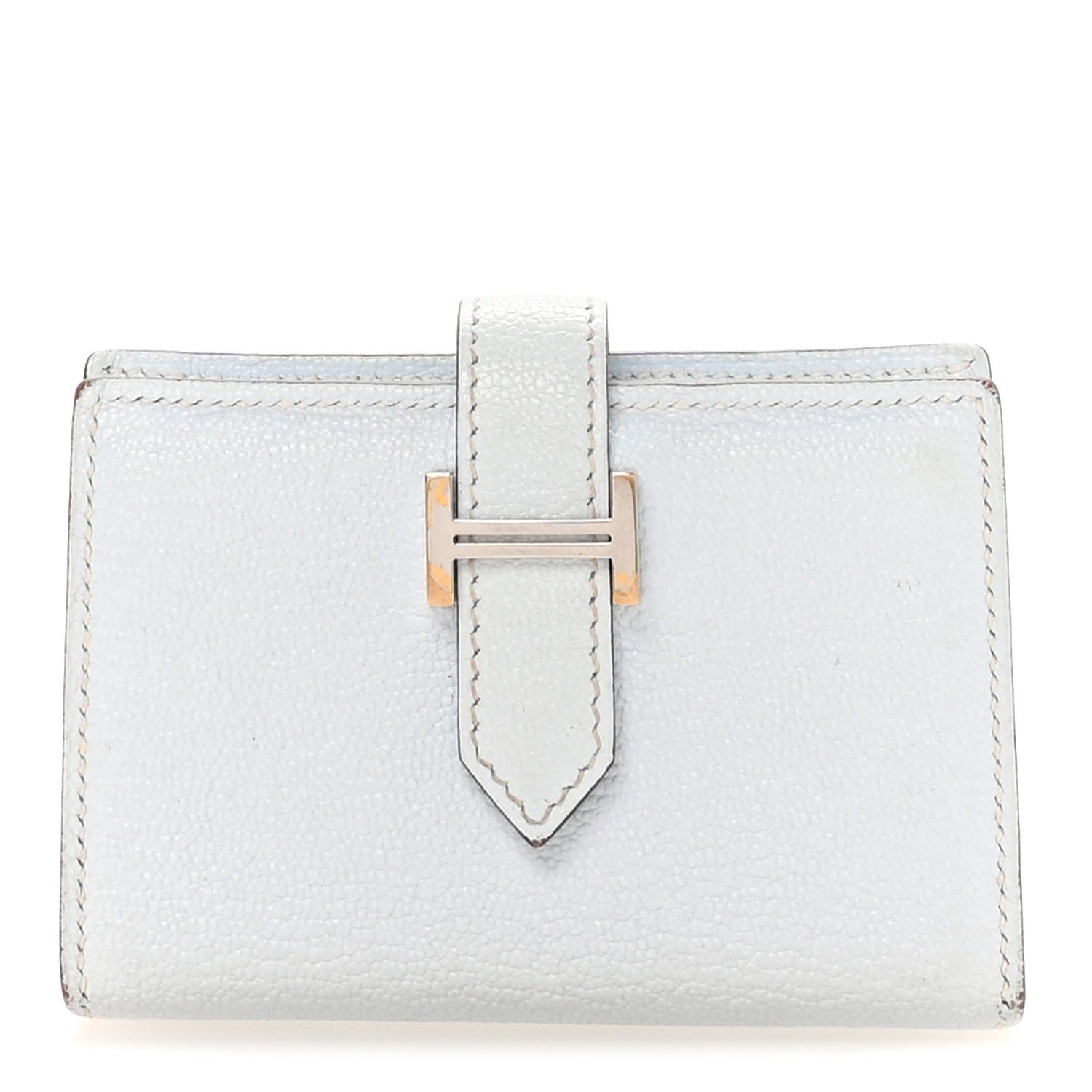 Chevre Mysore Mini Bearn Wallet Bleu Brume