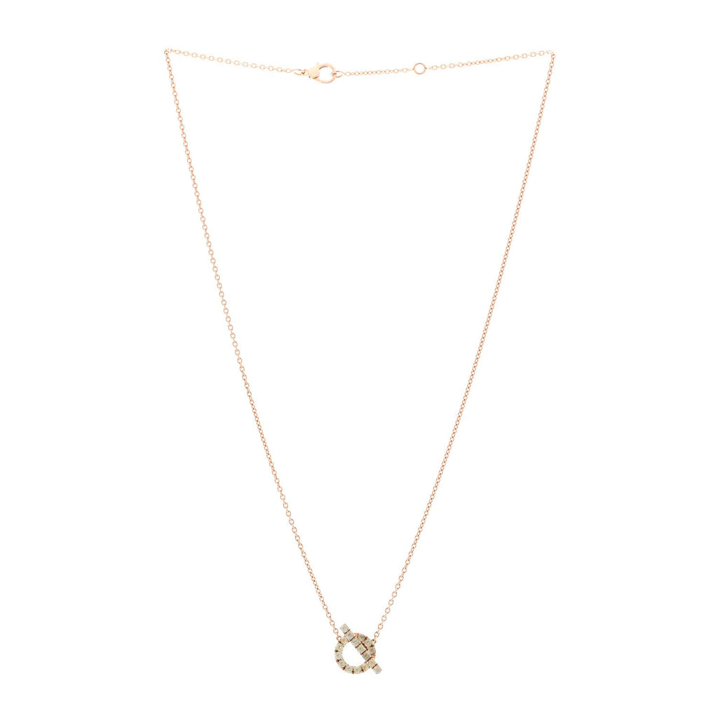 18K Rose Gold Green Sapphire Finesse Pendant Necklace