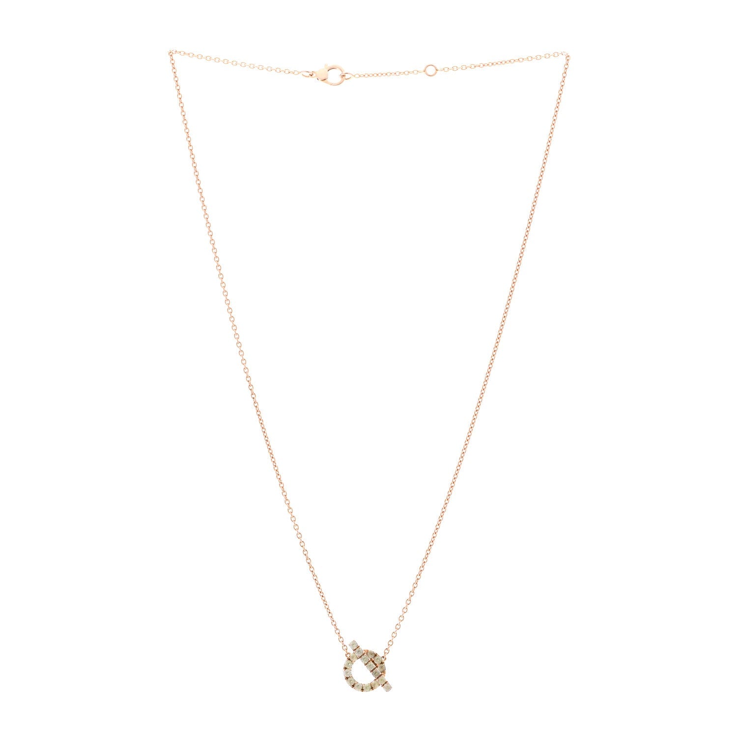 18K Rose Gold Green Sapphire Finesse Pendant Necklace
