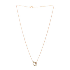 18K Rose Gold Green Sapphire Finesse Pendant Necklace