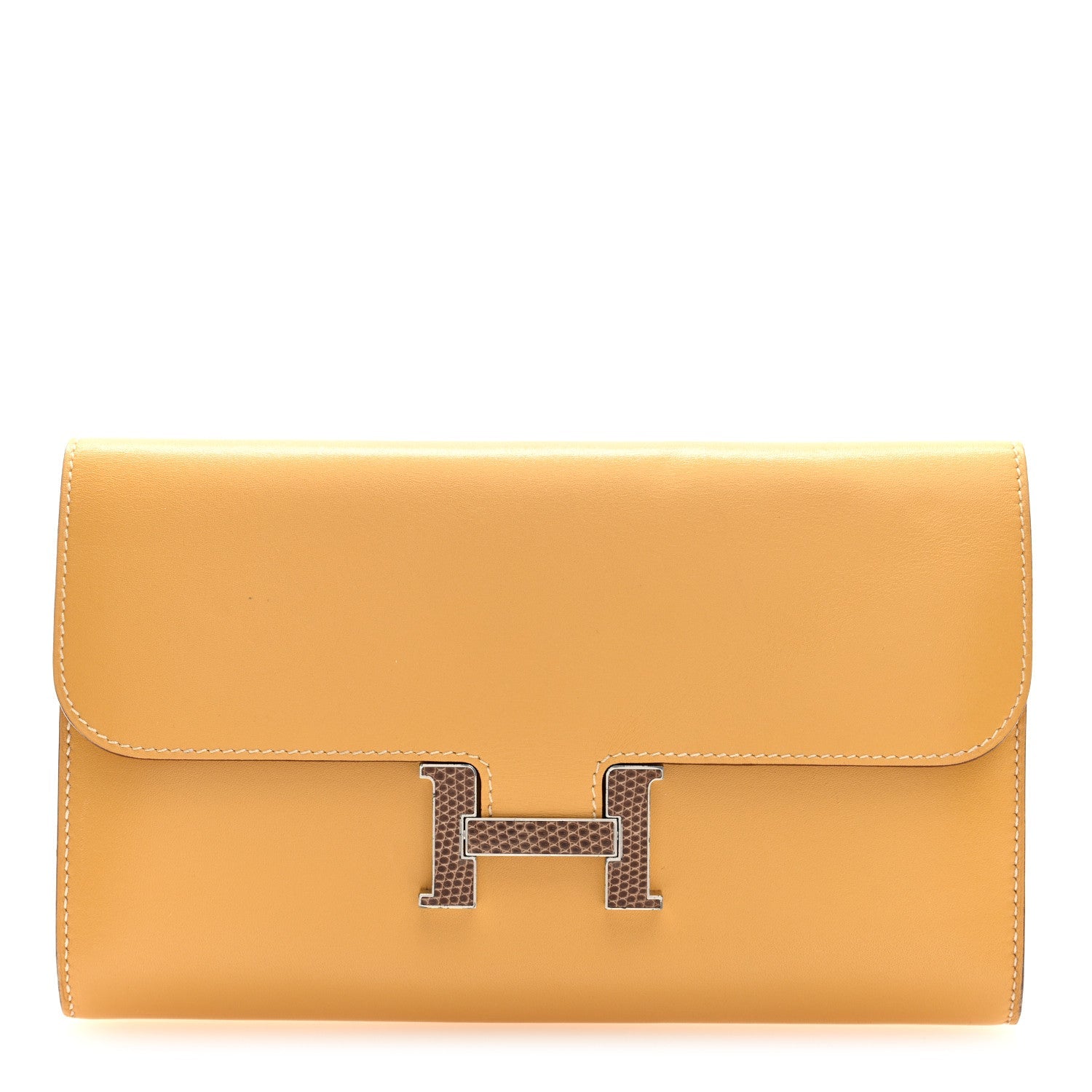 Tadelakt Lizard Constance Long Wallet Sable Cecil