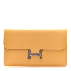 Tadelakt Lizard Constance Long Wallet Sable Cecil